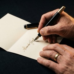 Erstkontakt — Füller signiert Brief